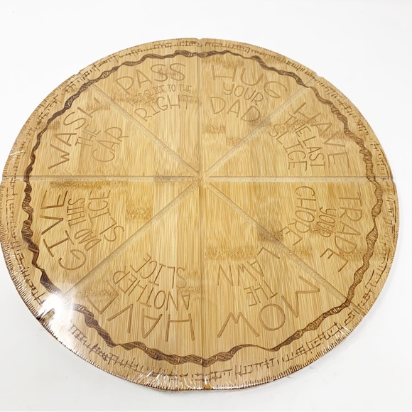 totally bamboo Other - NEW Wooden Pizza “Chore Wheel” Cutting Board